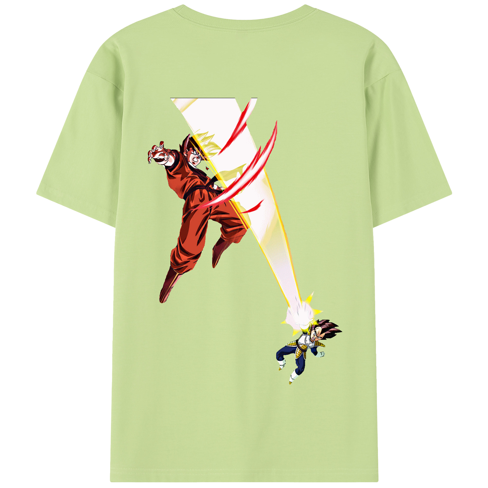 （画像用） ドラゴンボール ベジータ四世（Bejīta Yonsei）DRAGON BALL Vegeta IV 綿100％半袖Tシャツ（背面プリント）